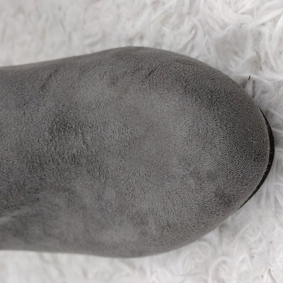 Dexflex Comfort Grey Metallic Suede Fabric Upper Almond Toe Side Zip Ankle Boot - Picture 13 of 15